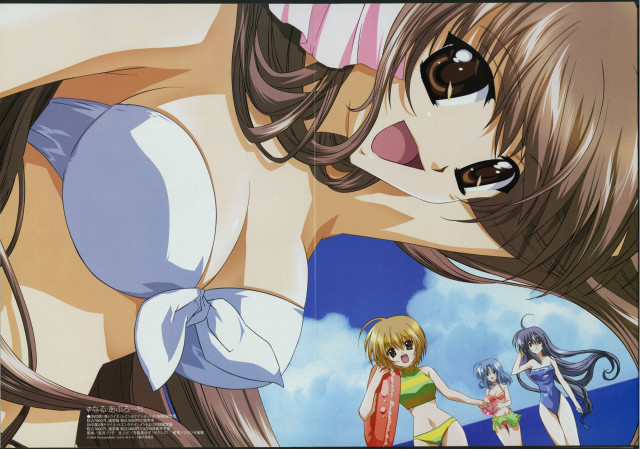 Cartoon two women girls beach free wallpaper for desktop - medium preview image