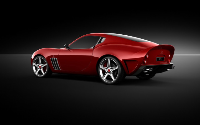 Red sports car dark room #30 free wallpaper for desktop - medium preview image