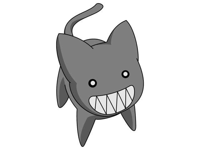 Cartoon shark smile sharp teeth free wallpaper for desktop - medium preview image