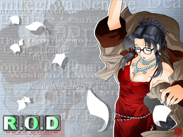 Red dress glasses cityscape portrait free wallpaper for desktop - medium preview image