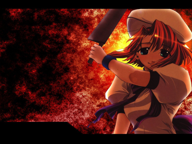Girl baseball bat fire background free wallpaper for desktop - medium preview image