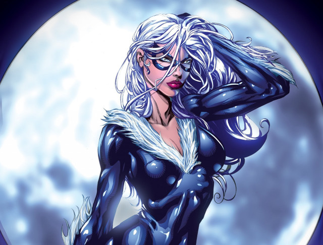 Woman black cat suit full free wallpaper for desktop - medium preview image