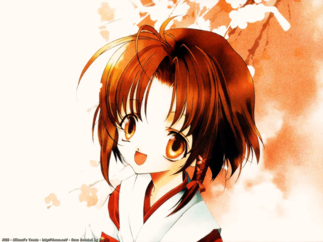 Girl red bow white shirt #2 free wallpaper for desktop - medium preview image