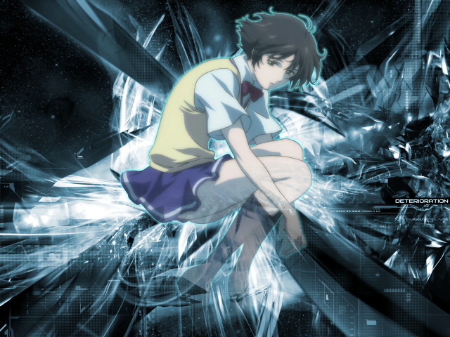 Holographic girl city night moon free wallpaper for desktop - medium preview image