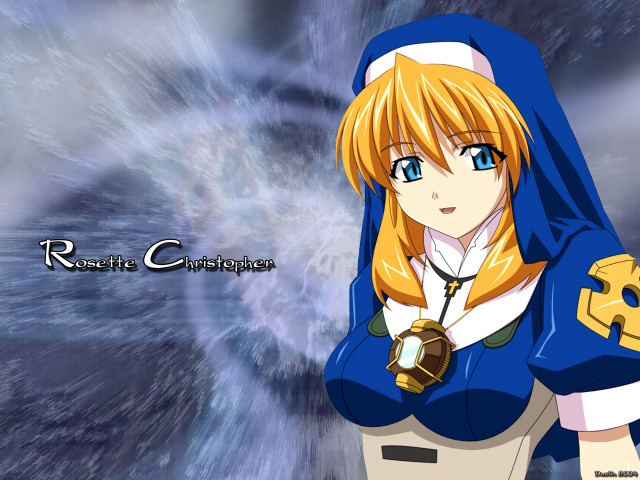 Blonde angelic nun sword jewel free wallpaper for desktop - medium preview image