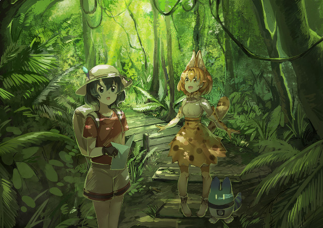 People forest bench trees plants free wallpaper for desktop - medium preview image