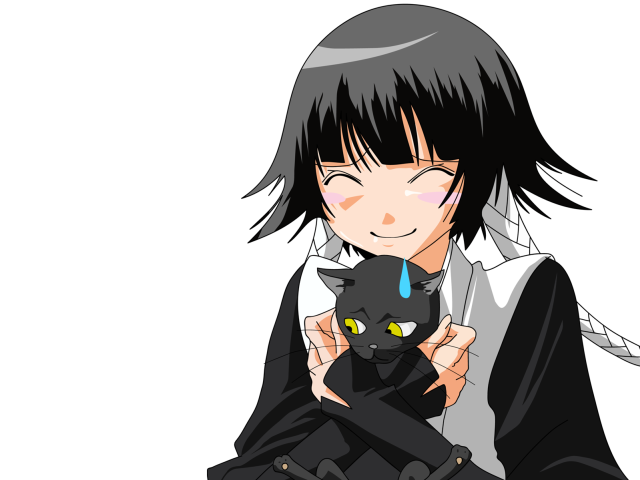 Woman holding two black cats free wallpaper for desktop - medium preview image