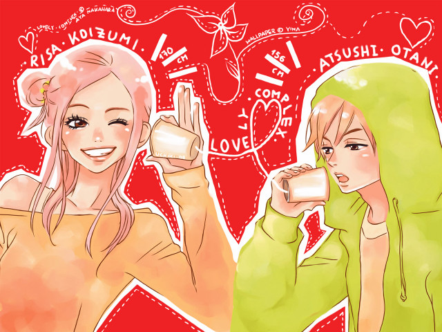 Green hair women smiling manga free wallpaper for desktop - medium preview image