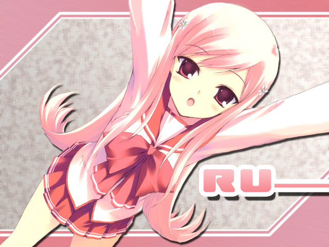 Pink hair girl posing anime free wallpaper for desktop - medium preview image