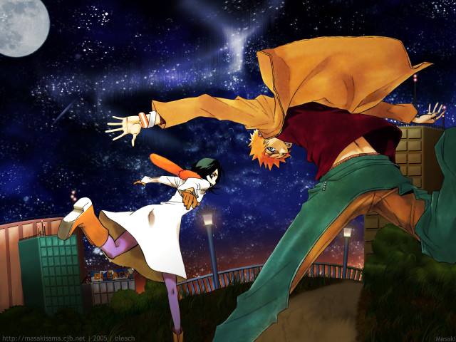 Fullmoon airpeople building aliens fireworks free wallpaper for desktop - medium preview image