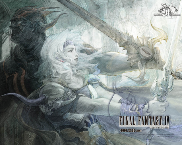 Fantasy woman sword man demon free wallpaper for desktop - medium preview image