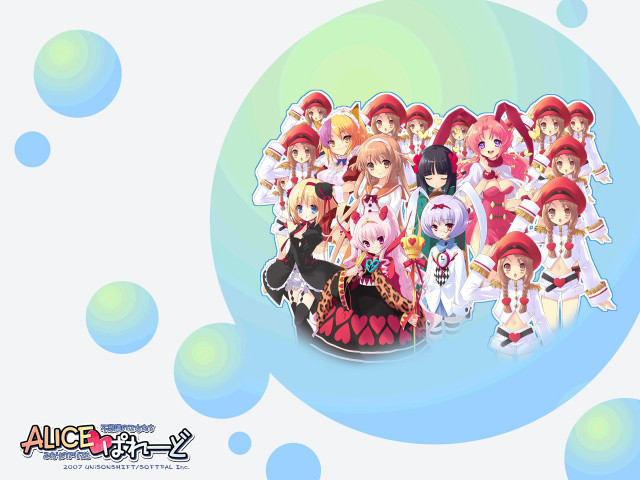 Anime group blue bubbles jigsaw free wallpaper for desktop - medium preview image