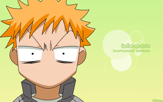 Cartoon orange hair green background free wallpaper for desktop - medium preview image