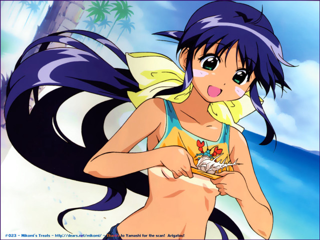 Cartoon girl large breast long free wallpaper for desktop - medium preview image