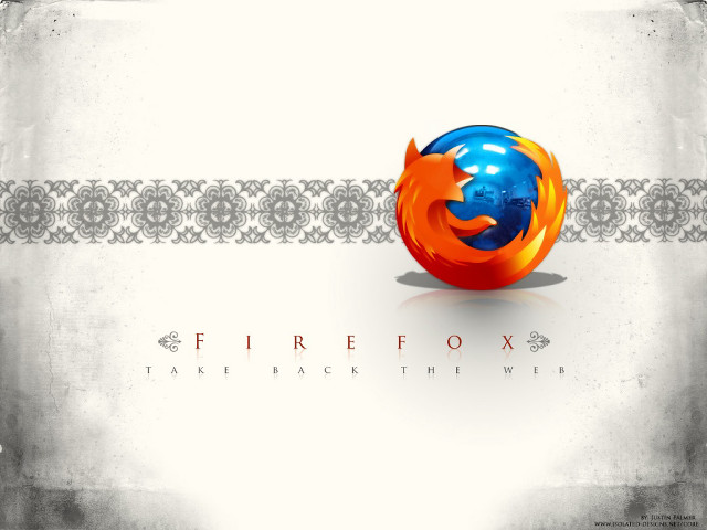Firefox logo white background gray free wallpaper for desktop - medium preview image