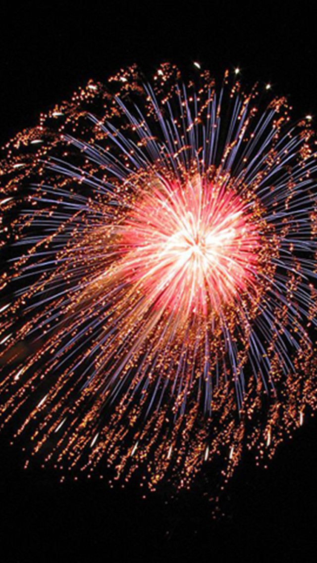 Fireworks black background red white free wallpaper for mobile - medium preview image