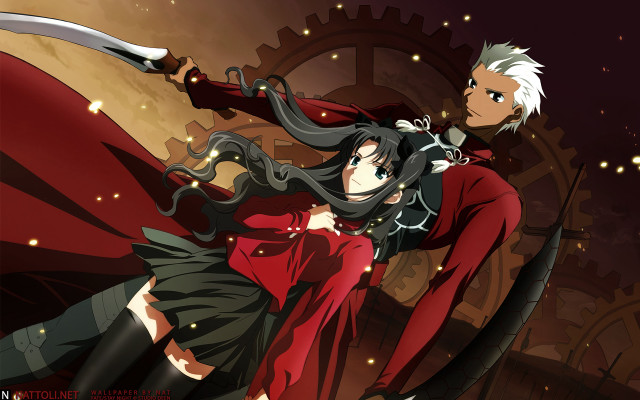 Clocktower animecouple sword armour greeneyes free wallpaper for desktop - medium preview image