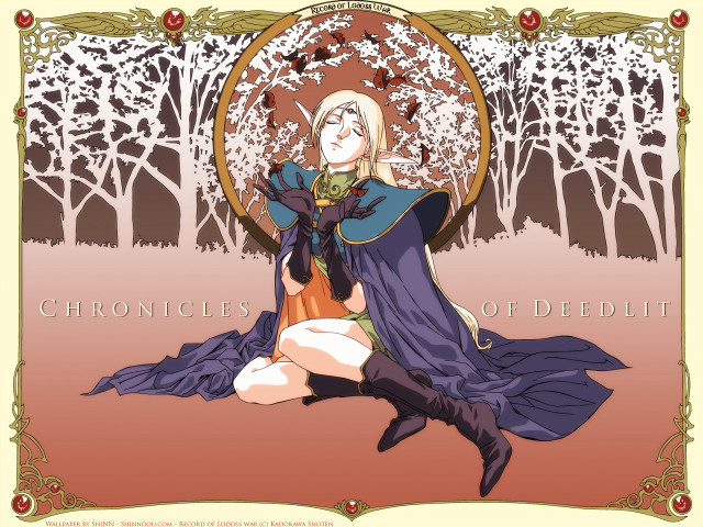 Woman forest circle artnouveau storybook free wallpaper for desktop - medium preview image