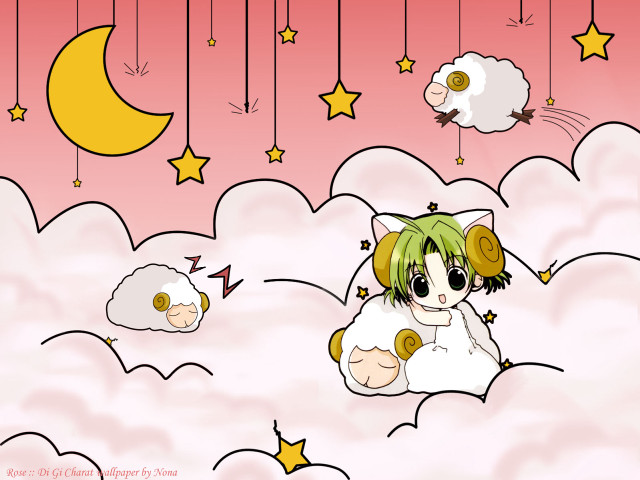 Girl cloud sheep stars usa free wallpaper for desktop - medium preview image