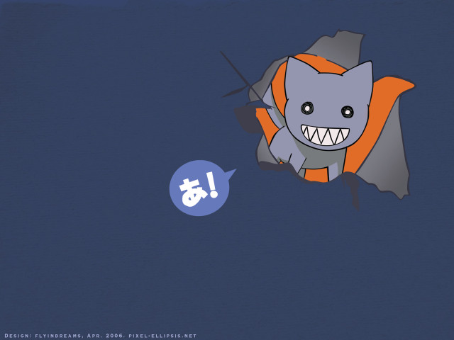 Cartoon bat smile speechbubble fangs free wallpaper for desktop - medium preview image