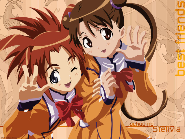 Anime characters umbrella cat bow free wallpaper for desktop - medium preview image