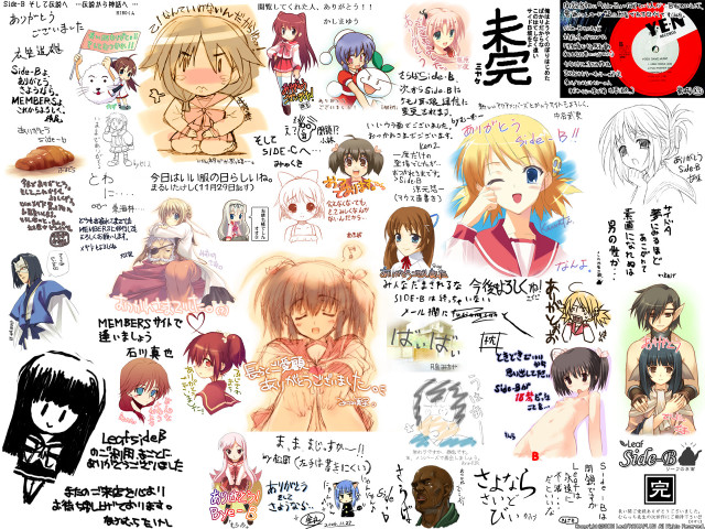 Anime characters mosaic colorful expressions free wallpaper for desktop - medium preview image