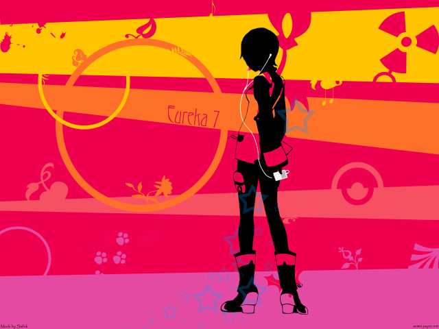 Woman colorful background circular design free wallpaper for desktop - medium preview image