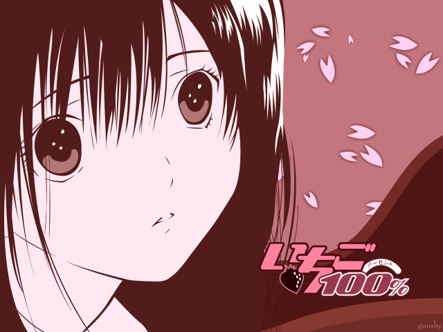 Girl longhair bigeyes pinkbackground leaves free wallpaper for desktop - medium preview image