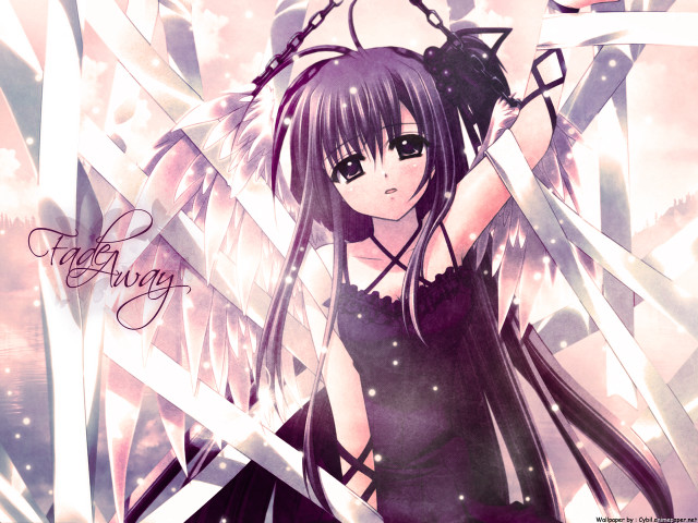 Long haired girl sword starry free wallpaper for desktop - medium preview image