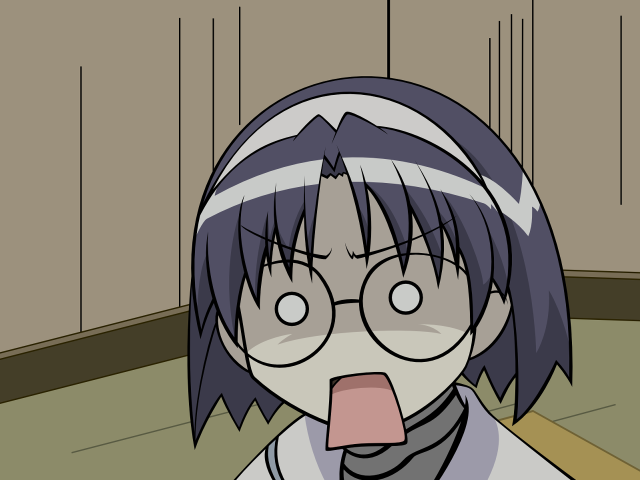 Cartoon girl glasses tongue neoexpressionism free wallpaper for desktop - medium preview image