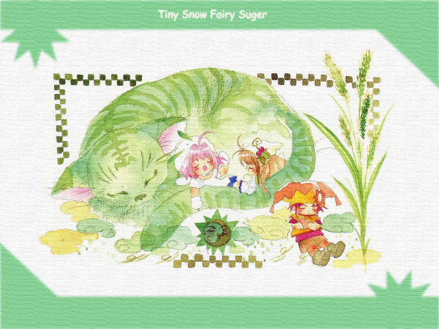 Cat girl fantasy illustration flowers free wallpaper for desktop - medium preview image