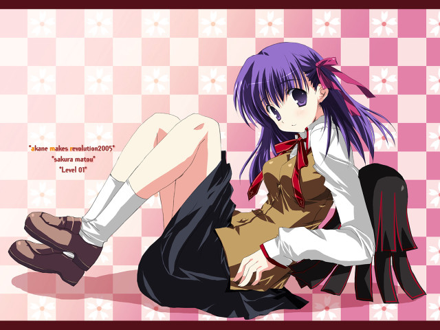 Purple hair crossed legs argyle free wallpaper for desktop - medium preview image