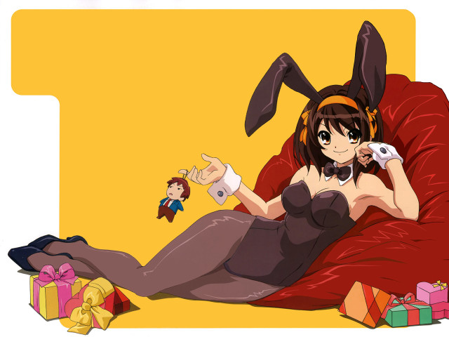 Bunny ear woman bean bag free wallpaper for desktop - medium preview image
