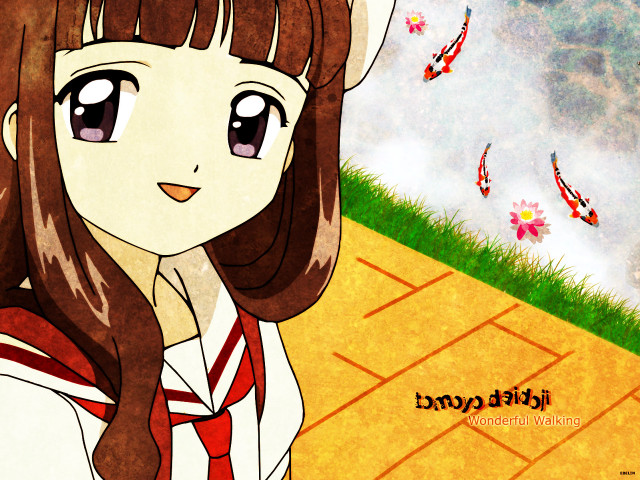 Girl longhair redwhite shirt field free wallpaper for desktop - medium preview image