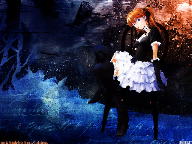 Gothic anime aurora moon starry free wallpaper for desktop - medium preview image