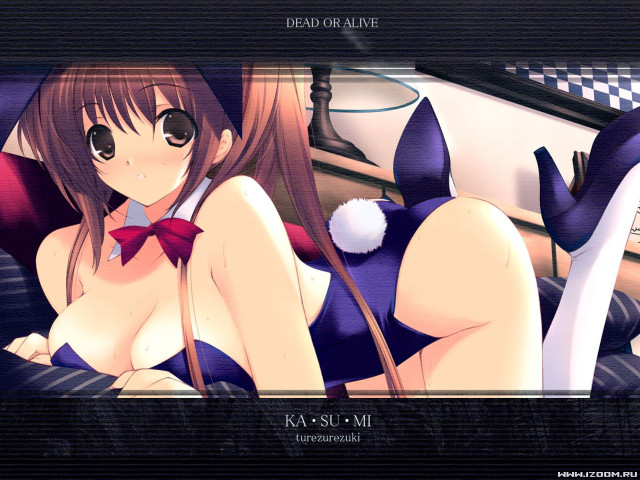 Girl blue bikini bed bow free wallpaper for desktop - medium preview image