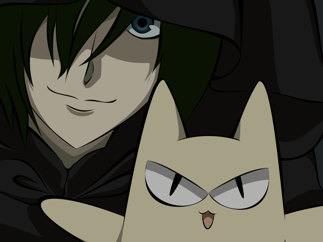 Person cat background anime smile free wallpaper for desktop - medium preview image