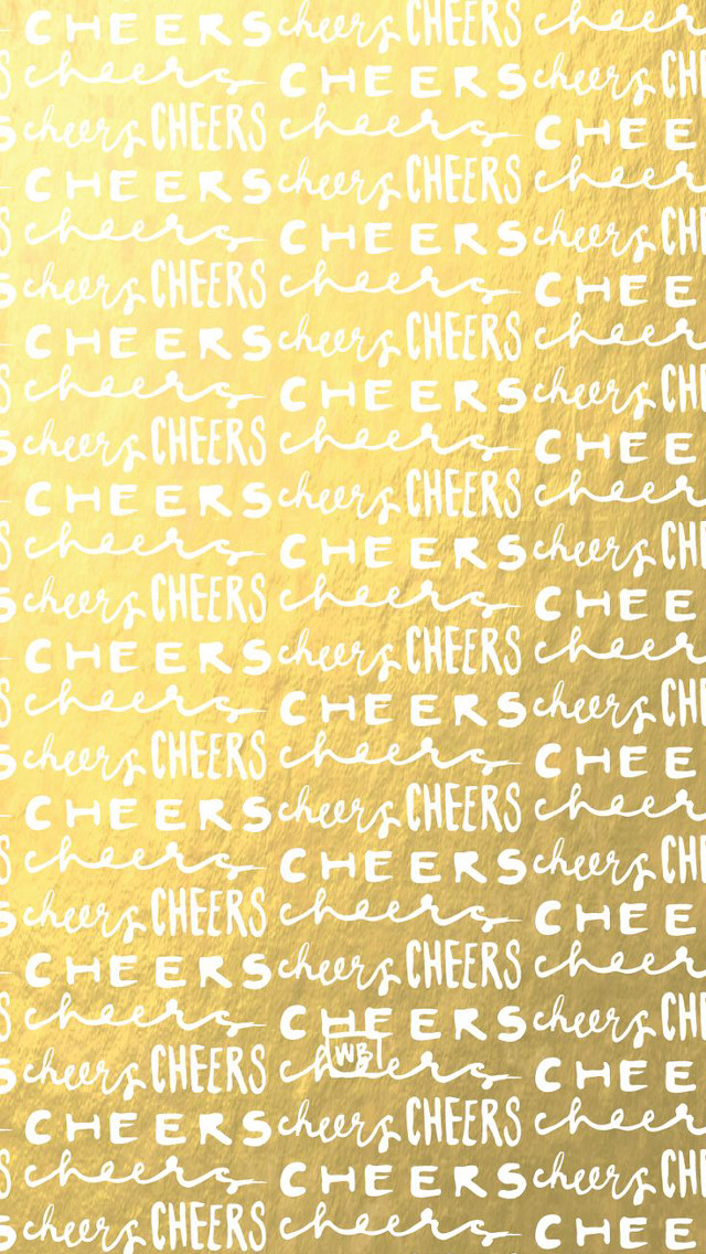 Yellow white wall cheers typographic free wallpaper for mobile - medium preview image