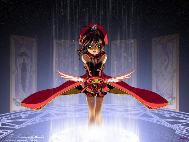 Cartoon astronaut wings starry sky free wallpaper for desktop - medium preview image