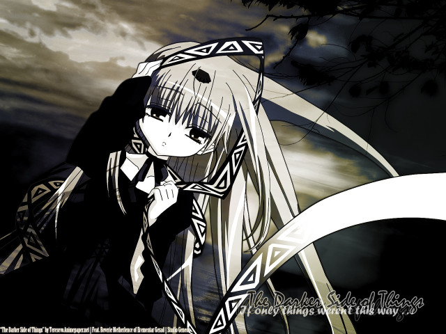 Anime girl long hair hat #2 free wallpaper for desktop - medium preview image