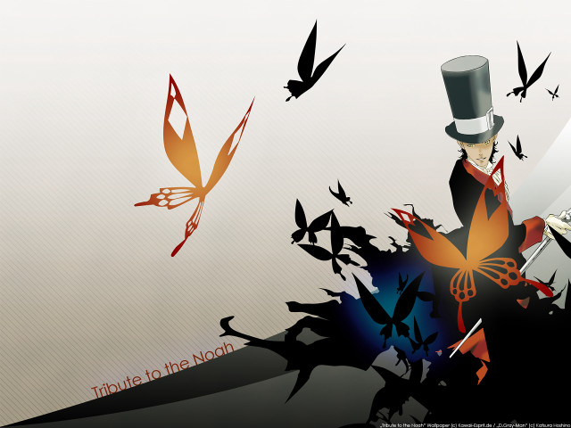 Man top hat sword butterflies free wallpaper for desktop - medium preview image