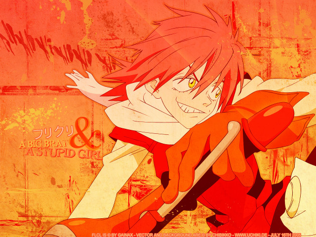 Anime sword red background grungy free wallpaper for desktop - medium preview image