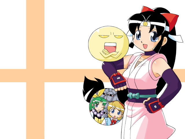 Woman smiling round object manga free wallpaper for desktop - medium preview image