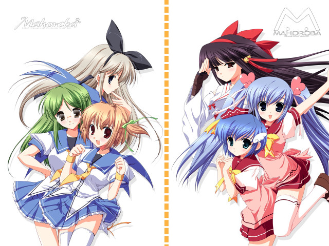 Anime girls long hair bows #27 free wallpaper for desktop - medium preview image