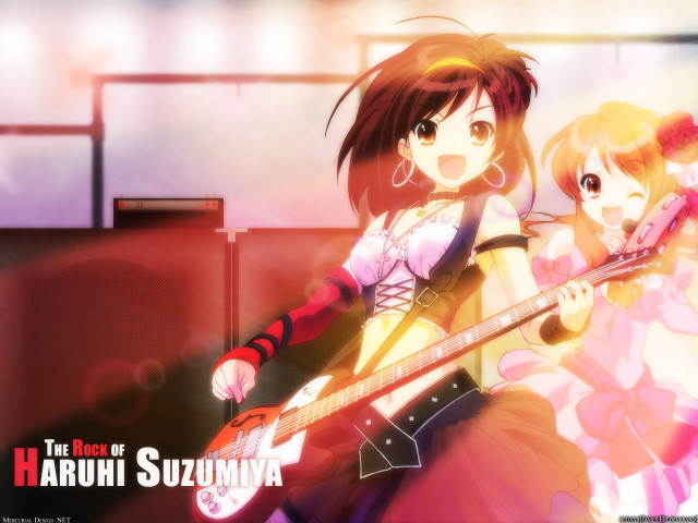 Anime girls guitar room pink free wallpaper for desktop - medium preview image