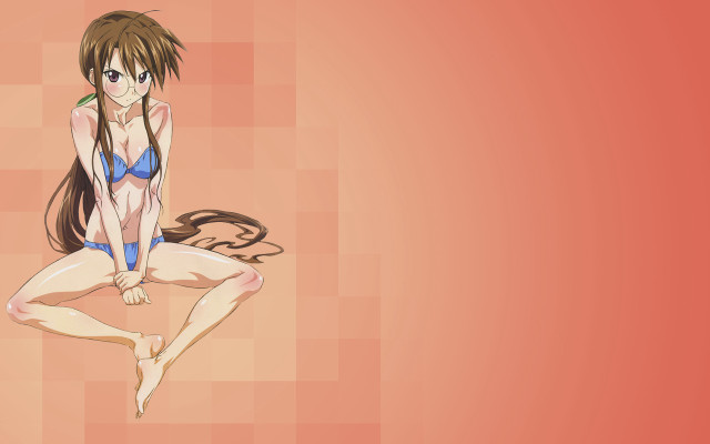 Woman bikini sitting red background free wallpaper for desktop - medium preview image