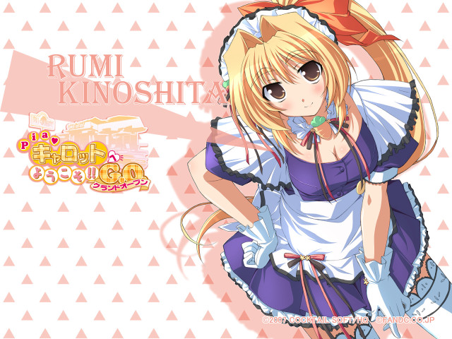 Anime girl bow dress yayoi free wallpaper for desktop - medium preview image