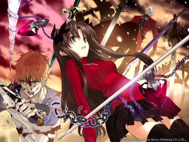 Anime characters swords gothic art #2 free wallpaper for desktop - medium preview image