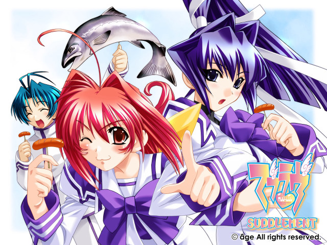 Anime girls purple hair blue #3 free wallpaper for desktop - medium preview image