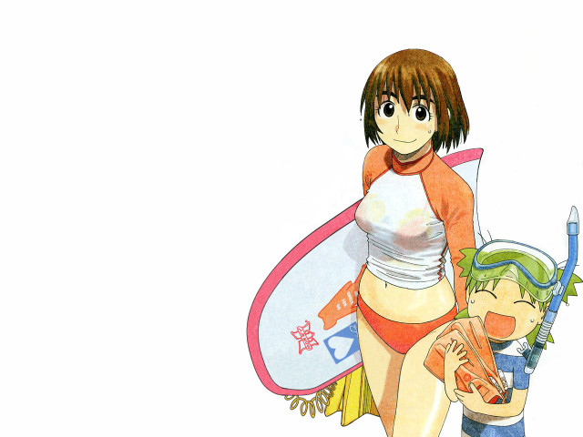 Surfing bikini girls manga #1999 free wallpaper for desktop - medium preview image